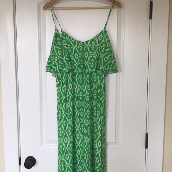 Pixi + Ivy Green Tribal Print Maxi Dress - Picture 1 of 5